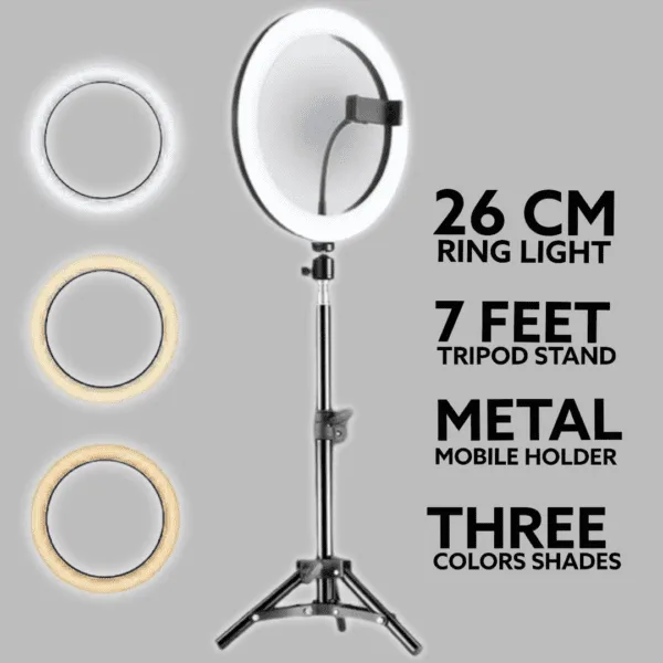 26CM Ring Light With Tripod Stand - Image 2