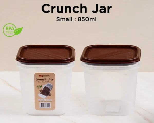 1 pcs Multi-Purpose Air-Tight Crunch Jar / Storage Container / Crunch Jar /Box / Storage Box Plastic(Random Colours) - Image 8