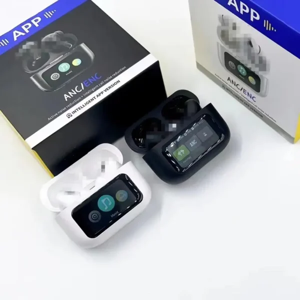 Ultimate A9 App Pro Anc/Enc Display Touch Control Bt 5.4 Wireless Earbuds With Zwsvibe App (Random color) - Image 6