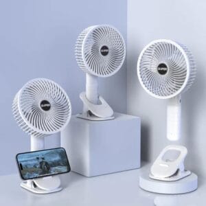 New portable 3 gears rechargeable desktop fan low noise air cooling handheld clipped circulator table fan Clip Fan USB Rechargeable Desk Fan with Sturdy Clamp (NW00030)