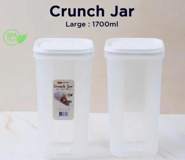 1 pcs Multi-Purpose Air-Tight Crunch Jar / Storage Container / Crunch Jar /Box / Storage Box Plastic(Random Colours) - Image 7