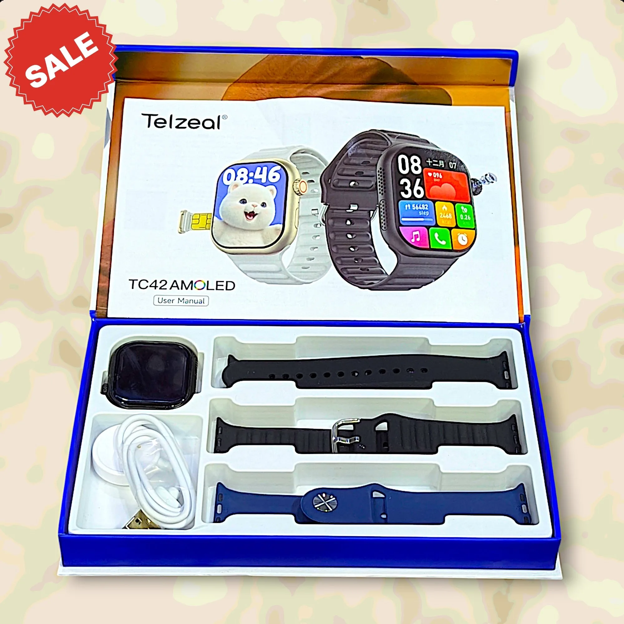 Telzeal TC42 AMOLED 4G SIM Smartwatch Wow at best Price - Image 2